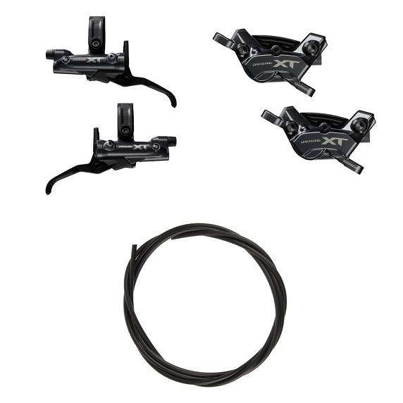 SHIMANO DEORE XT Brake (Upgrade kit) BRM8220JTBLM8200UPG Left / front, Right / rear Metal with fin Without adapter 1000 (black), 1700 (black)
